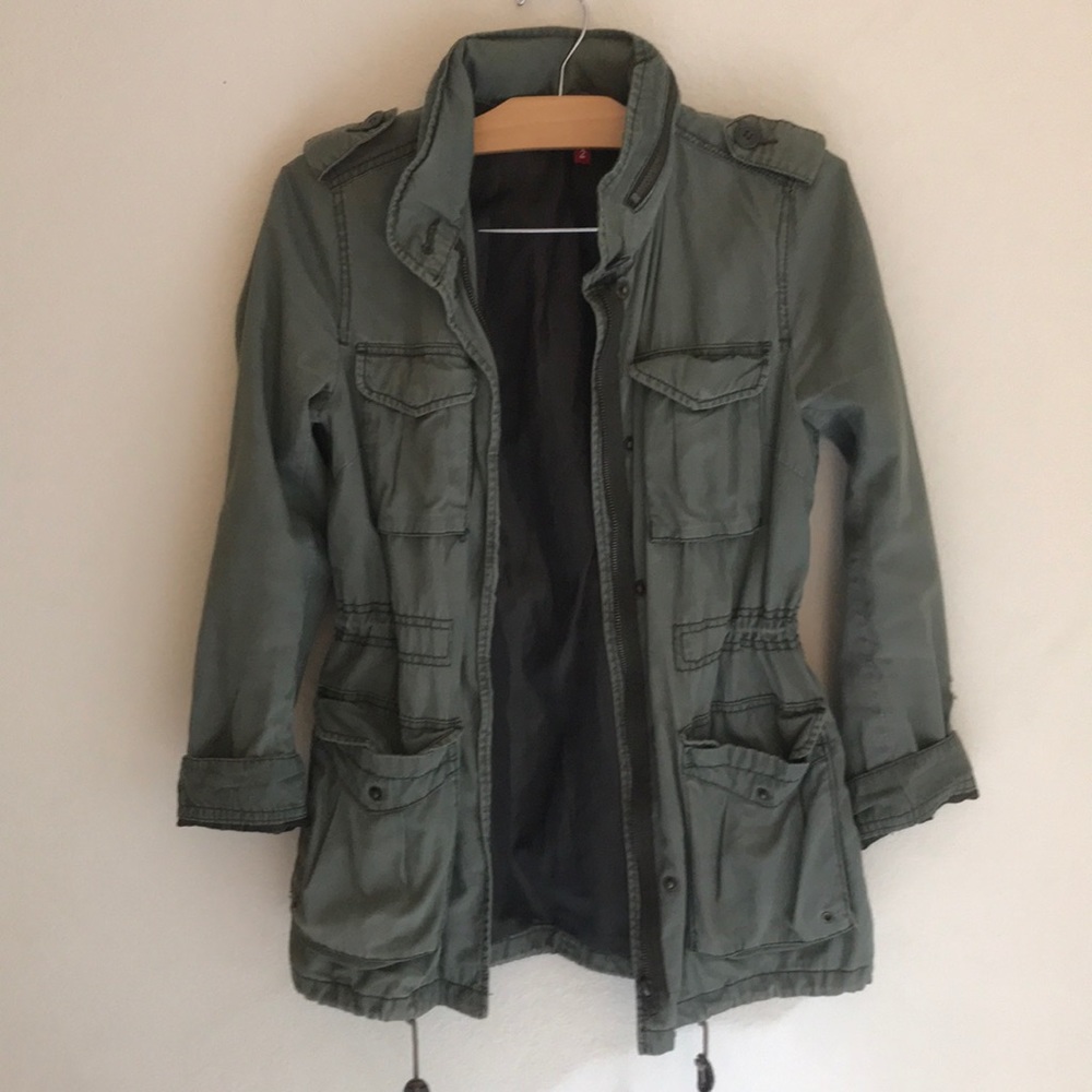 H&M military green utility jacket
